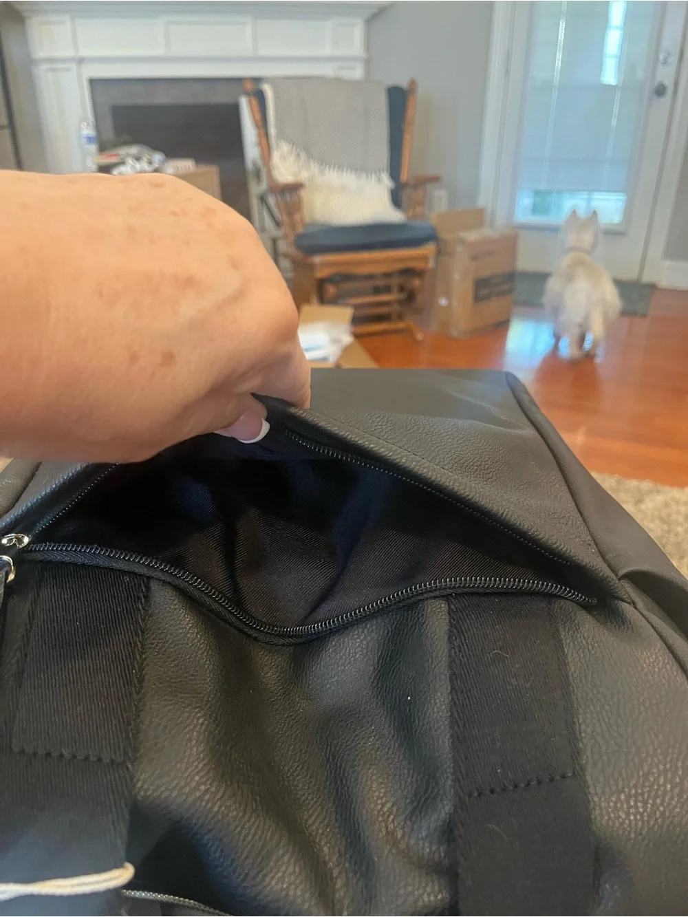 Universal Thread Black Pebble Backpack with Top Handles